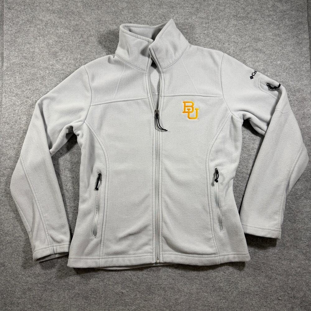 Columbia Give & Go Baylor Fleece Jacket Womens M Gray Full Zip Outdoor Hiking
